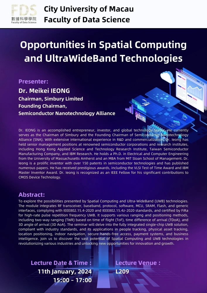 Opportunities in Spatial Computing and UltraWideBand Technologies