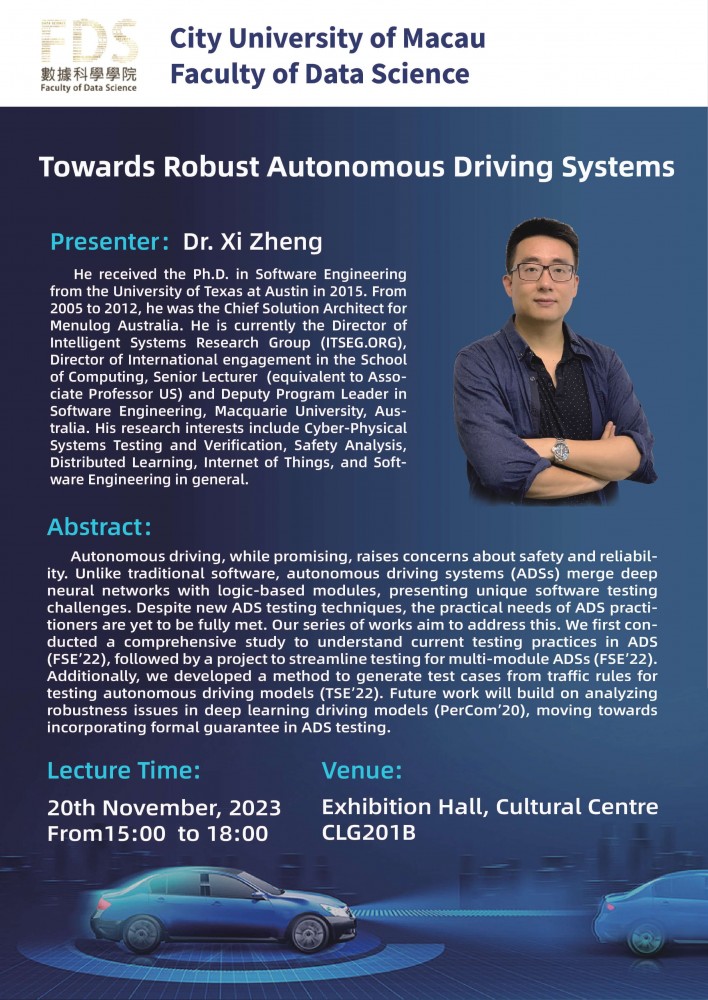 Towards Robust Autonomous Driving Systems